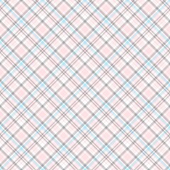 Pink Diagonal Plaid Tartan textured Seamless Pattern Design