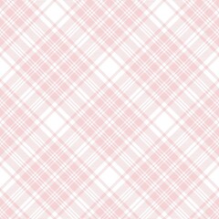 Pink Diagonal Plaid Tartan textured Seamless Pattern Design