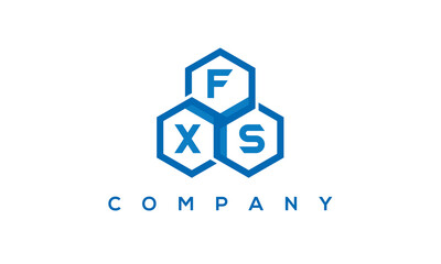 FXS three letters creative polygon hexagon logo