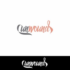letter UNWOUND script written font Image graphic icon logo design abstract concept vector stock. Can be used as symbols related to wordmark.