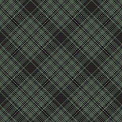 Green Diagonal Plaid Tartan textured Seamless Pattern Design