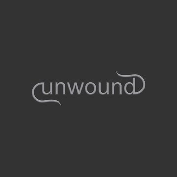 letter UNWOUND sans serif written font Image graphic icon logo design abstract concept vector stock. Can be used as symbols related to wordmark.