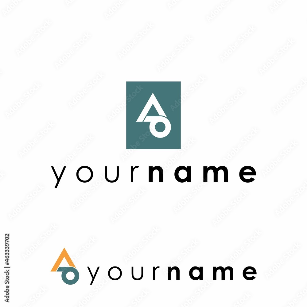 Poster letter or word AO font in connected image graphic icon logo design abstract concept vector stock. Can be used as a symbol associated with initial or monogram..