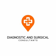 local and plus cross or emergency sign image graphic icon logo design abstract concept vector stock. Can be used as a symbol related to place or health.