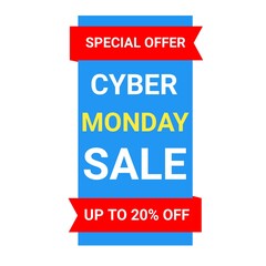 Special offer cyber monday sale up to 20 percent off