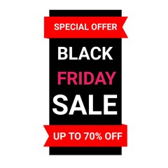 Special offer black Friday sale up to 70 percent off 