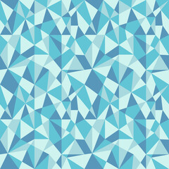 Blue polygonal mosaic background. Triangular low poly seamless pattern.  Abstract geometric rumpled texture. Vector wallpaper 