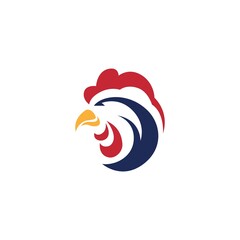 Rooster head icon logo vector concept design