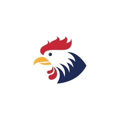 Rooster head icon logo vector concept design