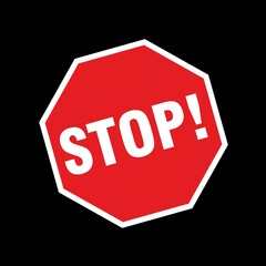stop street sign vector design