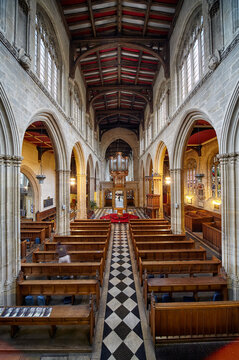 The interior of university church of St Mary the Virgin. Oxford University. England