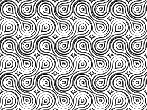 The geometric pattern with wavy lines. Seamless vector background. White and black texture. Simple lattice graphic design