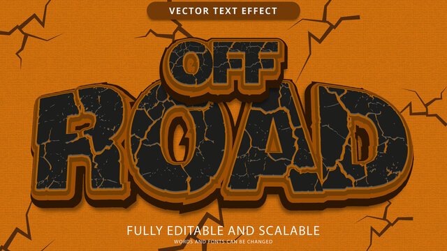 offroad text effect editable eps file