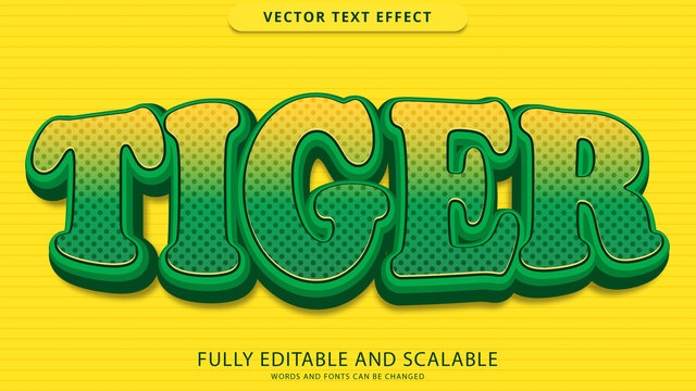 Tiger Text Effect Editable Eps File