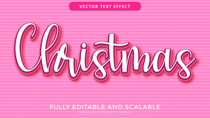 christmas text effect editable eps file