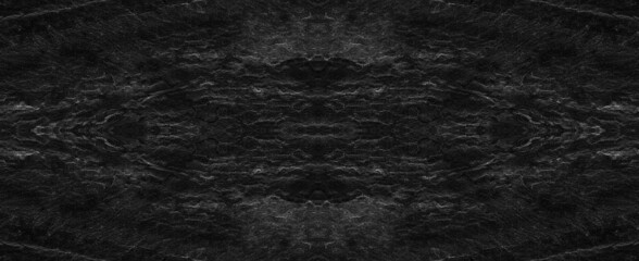 Fototapeta premium Panorama dark gray stone background with copy space. Black grunge banner with rock texture.