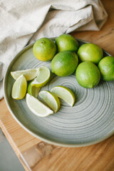 fresh green limes