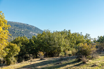 Lozoya Valley, in the Sierra de Guadarrama of Madrid, with autumn colors