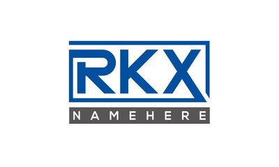 RKX creative three letters logo