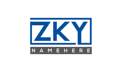 ZKY creative three letters logo	