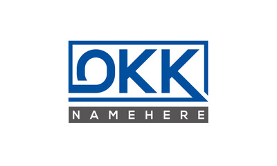 OKK creative three letters logo	