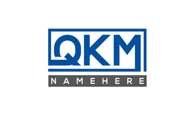 QKM creative three letters logo	