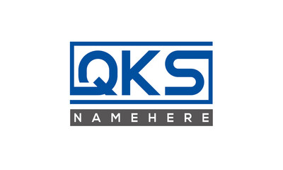 QKS creative three letters logo	