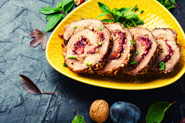 Meatloaf,porchetta with plum