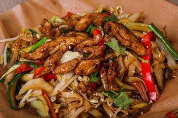 Asian cuisine - Wok with chicken