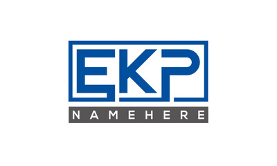 EKP creative three letters logo	