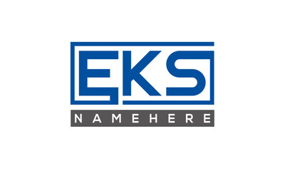 EKS creative three letters logo	