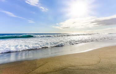 Plage paradisiaque de l’Etang-Salé, île de La Réunion 