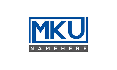 MKU creative three letters logo	