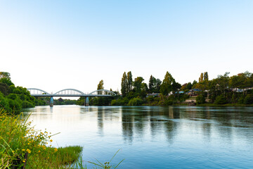 Waikato River with Fairfield Bridge in the background