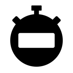 Obraz premium ストップウォッチシルエット