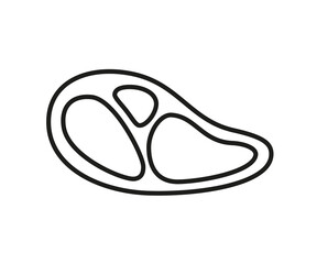 Steak icon. Beef meat steak. Vector illustration isolated on white background.