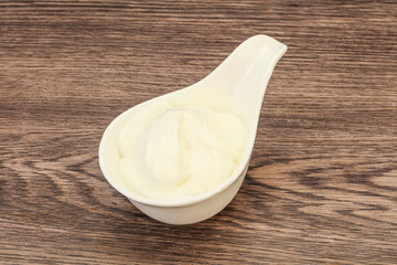 Sour cream in the bowl