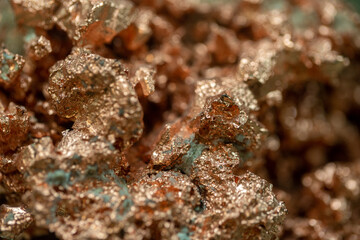 銅鉱石のマクロ写真