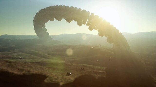 unidentified flying object at the Earth