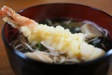 年越し海老天そば