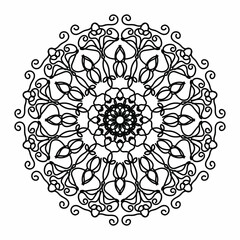 Vector round abstract circle. Mandala style.