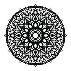 Vector round abstract circle. Mandala style.