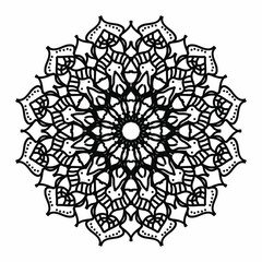 Vector round abstract circle. Mandala style.
