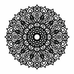 Vector round abstract circle. Mandala style.