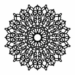 Vector round abstract circle. Mandala style.