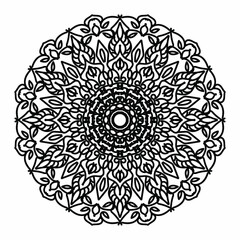 Vector round abstract circle. Mandala style.
