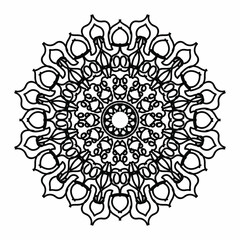 Vector round abstract circle. Mandala style.