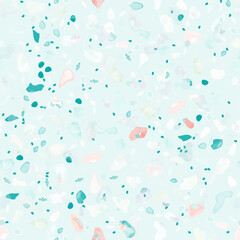 Terrazzo Texture Vector. Flooring Seamless Pattern