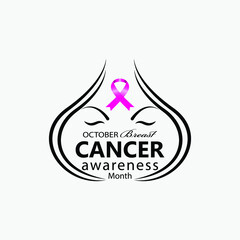 Obraz premium October is breast cancer awareness month,Breast Cancer Awareness,Ways to Show Your Support During Breast Cancer Awareness Month,breast-cancer-awareness-month vector image.