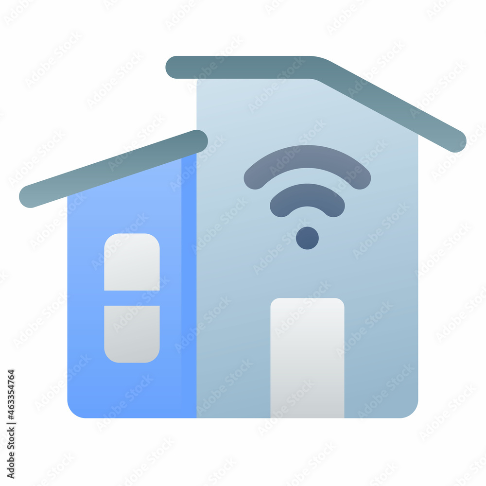 Wall mural smart home wifi iot single isolated icon with smooth style